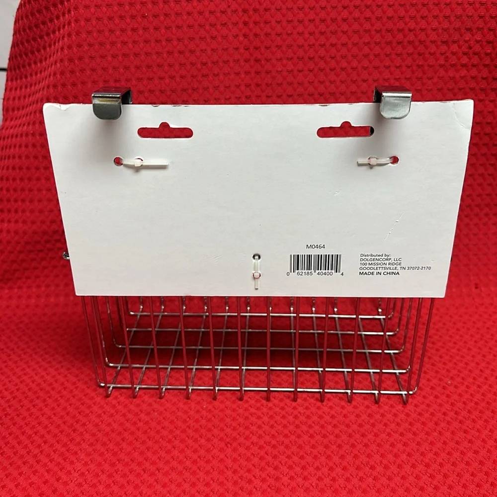 Comfort Bay Chrome over Cabinet door Basket. Fits securely over standard door